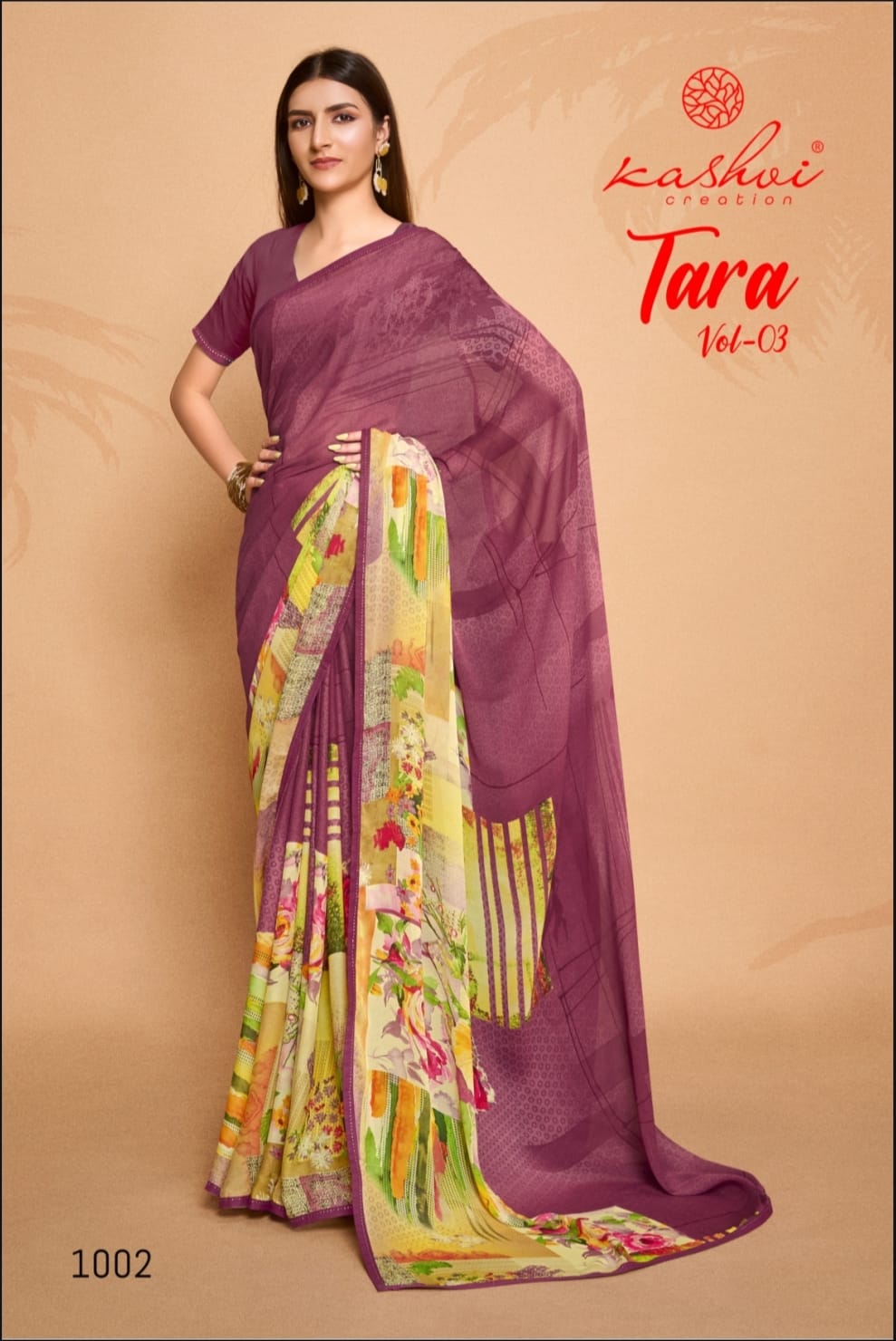 Tara Vol 03 By Kashvi Weightless Printed Sarees Wholesale Price In Surat
